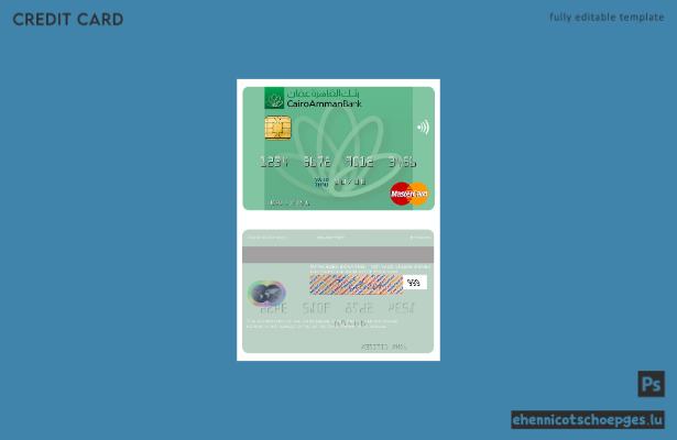 Jordan Cairo Amman Bank Mastercard Beispielvorschau